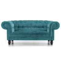 adele 2 seater fabric sofa teal