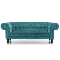 adele 3 seater fabric sofa teal