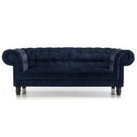 Adele 3 Seater Fabric Sofa Navy