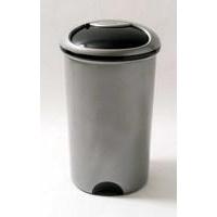 addis smart round bin base 50 litre metallic