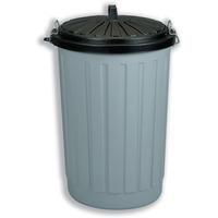Addis Dustbin Round 90 Litre Grey with Black Lid