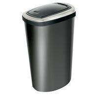 addis deluxe 40l stainless steel bin blackstainless steel with press t ...