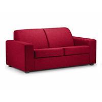 ada 3 seater fabric sofa red