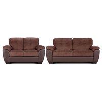 Adelaide 3 and 2 Seater Suite Chocolate