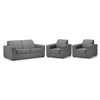 Ada Fabric 3 Seater and 2 Armchair Suite Grey
