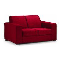 ada 2 seater fabric sofa red