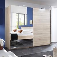 Adda Oak Sliding Oak Wardrobe With Full Length Mirror