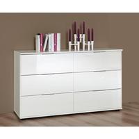 Add On 6 Drawer Chest In White Gloss