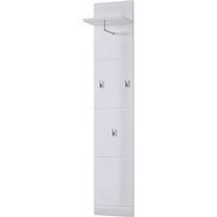 Adrian Coat Rack In White With High Gloss Fronts