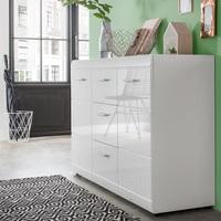 Adrian Sideboard In White With High Gloss Fronts And 2 Doors