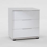 Add On Bedside Cabinet In White With 3 High Gloss Drawer