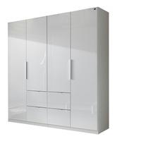 add on d white gloss wardrobe with 4 doors 4 drawers