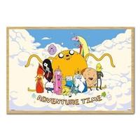 Adventure Time Cloud Poster Beech Framed - 96.5 x 66 cms (Approx 38 x 26 inches)