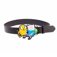 ADVENTURE TIME Black Belt with Jake and Finn 2D Buckle (Large)
