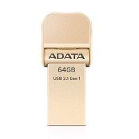 ADATA i-Memory AI920 - USB flash drive - 64 GB - USB 3.1 / Lightning - gold