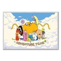 Adventure Time Cloud Poster Silver Framed - 96.5 x 66 cms (Approx 38 x 26 inches)
