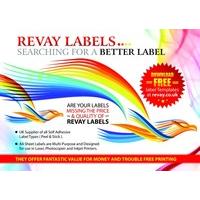 Address Labels White - 65 labels x 100 A4 Sheets - 38.1 mm x 21.2 mm Avery Equivalent L7651
