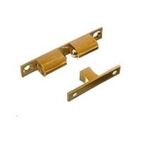 Adjustable Double Sprung Ball Catch Latch Brass 70MM + Screws ( pack of 100 )