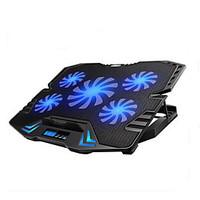 adjustable led screen smart control laptop cooling pad with 5 fans