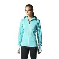 Adidas AW14 Womens ClimaHeat Full Zip Fleece Hoody (Vivid Mint Large)