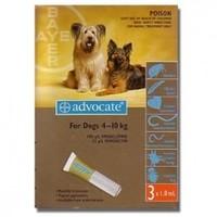 Advocate Spot-on Solution 100 Medium Dogs 4-10kg Pack Of 3 Pipettes
