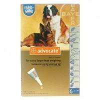 Advocate Spot-on Solution 400 Extra Large Dogs 25-40kg Pack Of 6 Pipettes