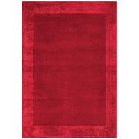 Adana Red Wool & Viscose Plain Rug