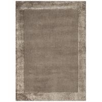 adana taupe wool viscose plain rug