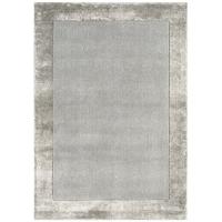 Adana Silver Wool & Viscose Plain Rug