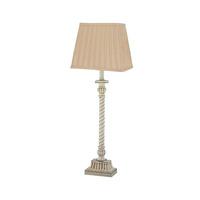 Adele Metal and Resin Table Lamp with Silk Shade