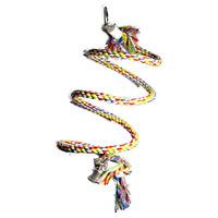 Adventure Bound Rainbow Spiral Rope Bird Toy