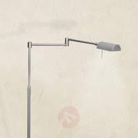 Adjustable Tulpia LED floor lamp, steel