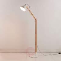 adjustable shivanja floor lamp made of woodmetal