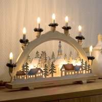 Advent candle arch Christmas Village, 57 cm