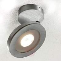 Adjustable 1-bulb LED ceiling lamp Vio, aluminium