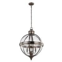 Adams 4 Light Victorian Glass Orb Nickel Ceiling Lantern