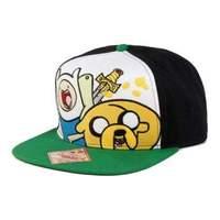 Adventure Time Finn And Jake Snapback Baseball Cap Black/green (sb0ej4adv)