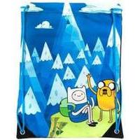 Adventure Time Jake And Finn Blue Mountain Drawstring Gym Bag Blue (ci3563adv)
