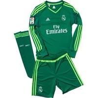 adidas Infant Boys RMCF Real Madrid Away Goalkeeper Kit Green