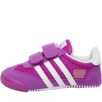 adidas Originals Baby Girls Dragon CF Learn2Walk Crib Shoes Shock Purple/White/Shock Purple