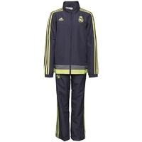 adidas junior rmcf real madrid 3 stripe woven presentation tracksuit d ...