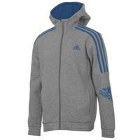 adidas 3 stripe logo hoody junior boys