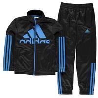 adidas 3 stripe max polyester junior boys tracksuit