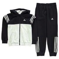 adidas Three Stripe Jogging Suit Junior Boys