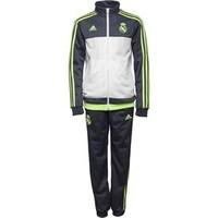 adidas junior rmcf real madrid 3 stripe poly tracksuit deep spacewhite ...