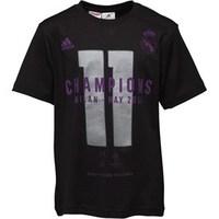 adidas Junior RMCF Real Madrid Champions League Winners T-Shirt Black