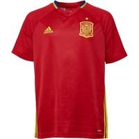 adidas Junior FEF Spain 3 Stripe Training Top Scarlet