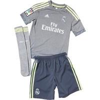 adidas Infant Boys RMCF Real Madrid Away Kit Grey/Solar Yellow