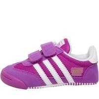 adidas Originals Baby Girls Dragon CF Learn2Walk Crib Shoes Shock Purple/White/Shock Purple