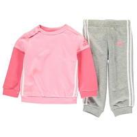 adidas Three Stripe Jogger Tracksuit Infant Girls